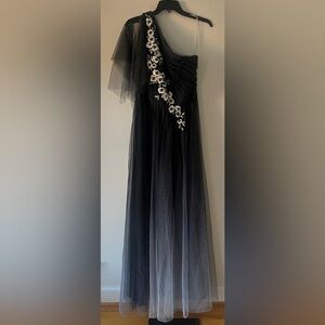 Marchesa Notte One Shoulder Embroidered Tulle Gown – NWT – Size 12